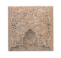 Detail van de champagne goud lasergesneden uitnodiging met mandala-uitsparingspatronen - Beige Goud