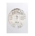Laser-cut white wedding invitation set with floral patterns and printed inner card - White