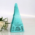 Laser-cut Eiffel Tower wedding candy box in elegant Tiffany blue with a pearlescent finish - Tiffany Blue