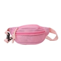 Roze mesh borsttas van ademende stof met casual geweven trekkoord ritssluiting - Roze