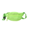 Neon green mesh waist bag with black buckle and durable zipper for casual sports - Green