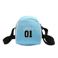 Hellblaue Canvas Umhängetasche mit China 01 Print und verstellbarem Schultergurt - Blau