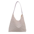 Lila Schultertasche mit Blasen-Textur und geometrischem Steppmuster im Hobo-Stil - Lila