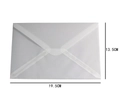 Macro shot of 13.5x19.5cm semi-transparent vellum envelope with adhesive closure strip - Vellum Rectangular