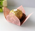 Pirottino di carta rosa tagliato al laser per Ferrero Rocher matrimoni e feste - Rosa