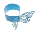 Light blue butterfly laser cut napkin ring made of pearl paper for wedding table decor - Sky Blue