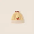Cute yellow knit chick hat for babies and toddlers with ear protection and 3D details - Head circumference 48-52cm / Yellow (Cartoon)