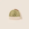 Cute green and beige dinosaur knitted baby beanie hat with soft ear protection - Head circumference 48-52cm / Green (Cartoon)