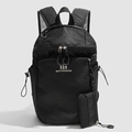 Leichter schwarzer Wanderrucksack mit großem Fassungsvermögen und kleiner Tasche - Schwarz