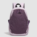 Mochila de moda de gran capacidad en patchwork violeta contraste con textura plisada - Morado