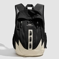 Mochila de moda en negro y crema con logo E13 Northnansen y prácticos bolsillos de red - Negro