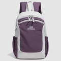 Minimalistischer lila und beigefarbener Outdoor-Reiserucksack aus Dichte Nylon - Violettgraues Spleißen (1101901) / Violett Grau