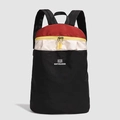 Wasserdichter, leichter Rucksack im rot-weiß-schwarzen Colorblock-Design - Schwarz