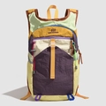 Mochila ligera e impermeable para senderismo con diseño de bloques morado y amarillo - Contraste Púrpura