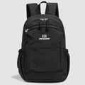 Minimalistischer schwarzer Oxford-Rucksack wasserdicht mit E13 NORTHNANSEN Logo - Einfarbig Schwarz (1101901) / Reines Schwarz