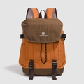 Sac à dos d'extérieur en nylon imperméable orange et marron avec logo NORTHNANSEN - Marron