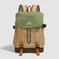Sac à dos extérieur kaki et vert olive avec cordon et boucles en vue de variante - Vert