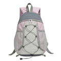 Damen-Rucksack mit Farbkombination aus Pink, Grau und Grün und seitlichen Netztaschen - Nebliges Graurosa
