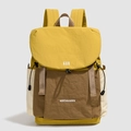 Mochila de viaje de nailon impermeable en amarillo y marrón con cierre de cordón - Amarillo/Marrón