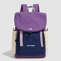 Mochila casual de nailon tricolor con solapa morada y cuerpo azul oscuro NORTHNANSEN - Púrpura y Azul