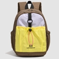 Outdoor leisure backpack with brown and yellow color contrast and nylon texture - Hazelnut Yellow