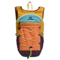 Outdoor-Rucksack mit Kordelzug in buntem Patchwork-Design aus leichtem Nylon-Gewebe - Warmes Sonnenorange