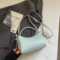 Sac bandoulière vert menthe chic avec nœuds latéraux et bandoulière réglable - Bleu Sans Pendentif