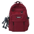 Zaino in nylon rosso scuro impermeabile con grande capacità e tasche multistrato - Borsa Singola / Rosso