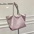 Bolso tote de nailon lavanda con gran capacidad y correa de hombro para uso diario - Predeterminado / Morado
