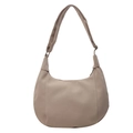 Bolso hobo chic de nailon beige para mujer con correa ajustable de estilo minimalista - Caqui