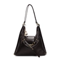 Deep coffee brown retro hobo tote bag with adjustable strap and baseball charm - Coffee (No Pendant)