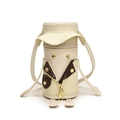 Borsa a tracolla creativa a forma di personaggio animato bianco con dettagli in pelle - Bianco