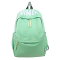 Minimalistischer mintgrüner Studentenrucksack mit Buchstabendruck und großem Fassungsvermögen - Grün