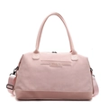 Grande borsa tote rosa minimalista per viaggi e fitness con tracolla regolabile - Rosa