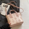 Rosa und beige Beuteltasche mit Sternprägung und verstellbarem Schultergurt Design - Rosa - Ohne Anhänger