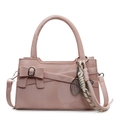 Borsa a tracolla rosa minimalista con fiocco e accessorio ciondolo da tennis - Pendente in Corda per Racchetta Abaco Argento / Rosa