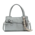 Borsa a mano azzurra alla moda con ciondolo a forma di racchetta e corda intrecciata - Pendente in Corda per Racchetta Abaco Argento / Verde