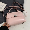 Chic pink soft leather tote bag with silver hardware and adjustable shoulder strap - Pink (No Charm)