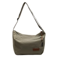 Bolso tote grande de nailon verde militar con correa ajustable para el uso diario minimalista - Verde