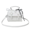 Sac à bandoulière blanc avec étoile, charms nœuds élégants et finition en cuir synthétique - Blanc