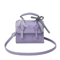 Petit sac carré violet lavande avec étoile et ruban à carreaux avec dentelle - Violet