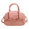 Bolso Boston rosa con detalles de lazos dulces y correa de hombro ajustable desmontable - Rosa