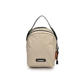 Beige lightweight nylon casual handbag with top handle and LUCKY logo in khaki - Beige