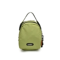 Grass green nylon shell shoulder bag with sporty Lucky tag and orange brand pendant - Green
