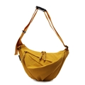 Bolso bandolera de media luna amarillo jengibre en nailon con correa ajustable - S / Amarillo