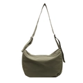Sac fourre-tout minimaliste vert foncé en forme de croissant avec bandoulière réglable - Vert
