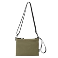 Petit sac bandoulière vert olive minimaliste en tissu imperméable avec sangle réglable - Vert Militaire