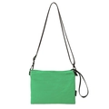 Sac bandoulière rectangulaire vert vif minimaliste avec sangle noire réglable en toile nylon - Vert Fruit