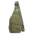 Borsa a tracolla sportiva verde fagiolo in nylon resistente con cinghia regolabile - Verde