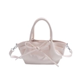 Sac à main rose en similicuir grainé avec détail de nœud et bandoulière réglable - Rose